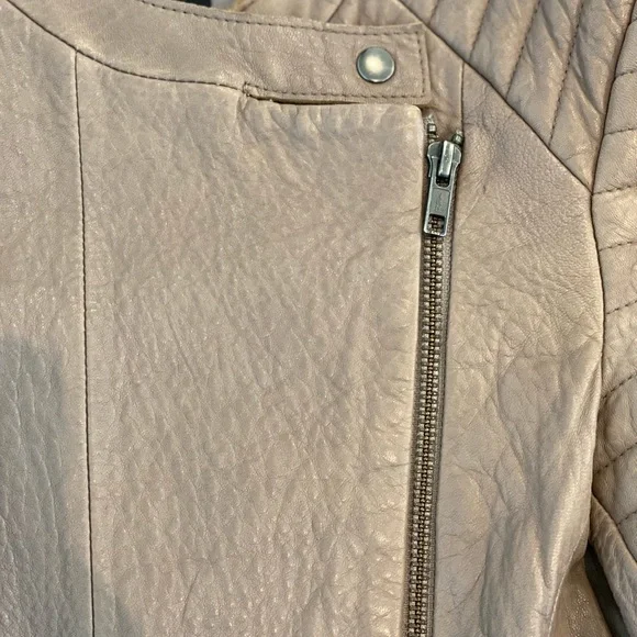 Saba Erica Biker Leather Jacket Size 6 - Picture 6 of 6